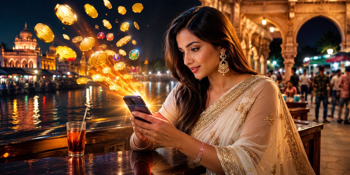 বরিশালে শাড়ি পরা একজন নারী 10w30 - এ স্লট গেম খেলছেন মোবাইলে