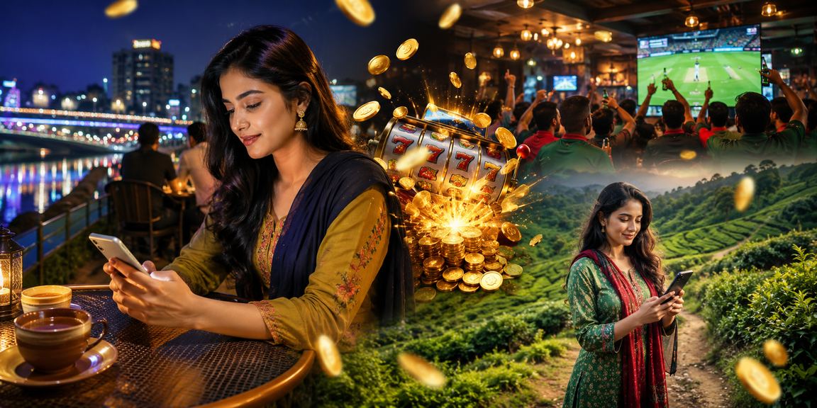 ঢাকার চা বাগানে বসে 10w30 - তে ক্রিকেট বেটিং উপভোগ করছেন একজন ব্যবহারকারী